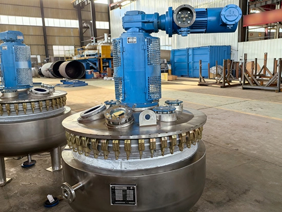 스테인리스 스틸 외장재가 적용된 비표준 평판 커버 유리라이닝 반응기